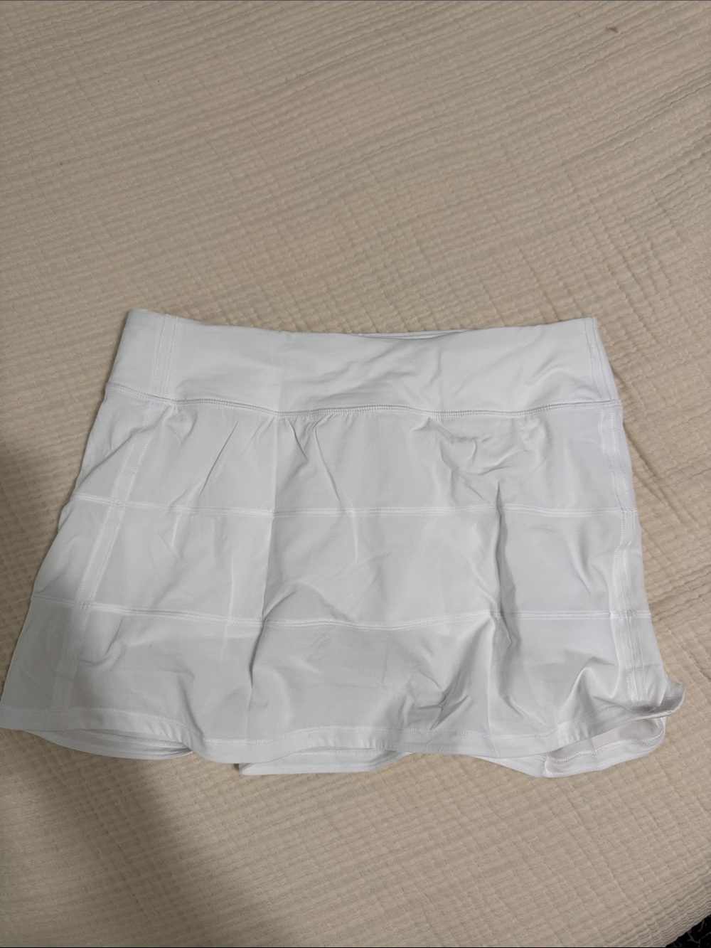 lululemon athletica Pace Rival White Tennis Skort with Built-In Shorts
